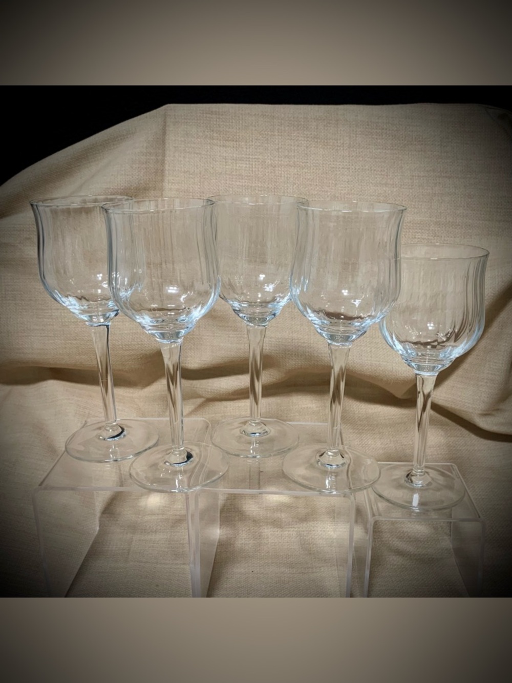 🔍 (5) Luigi Bormioli Canaletto Wine Glasses Italy